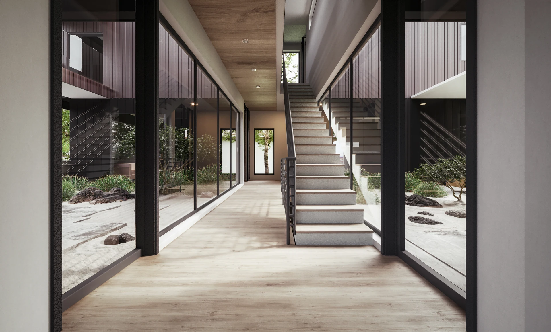 Wilburton courtyard stair