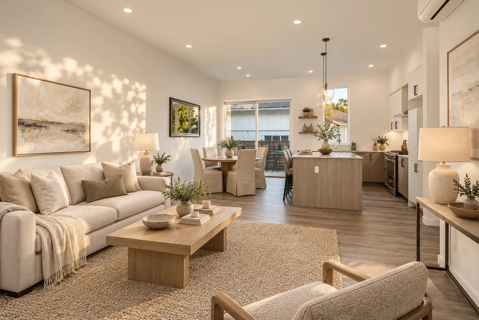 Trio open living floor visualization